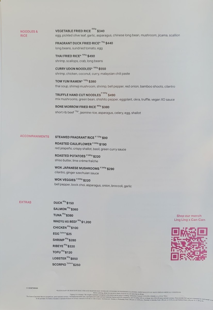 Menu Ling Ling By Hakkasan-2