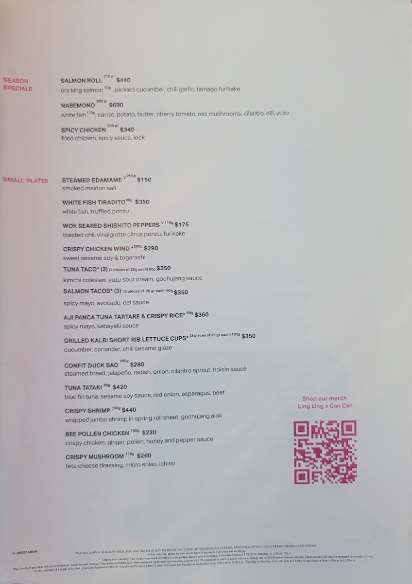 Menu Ling Ling By Hakkasan-4