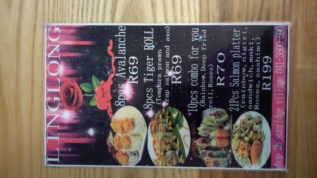 Menu Ling Long-10