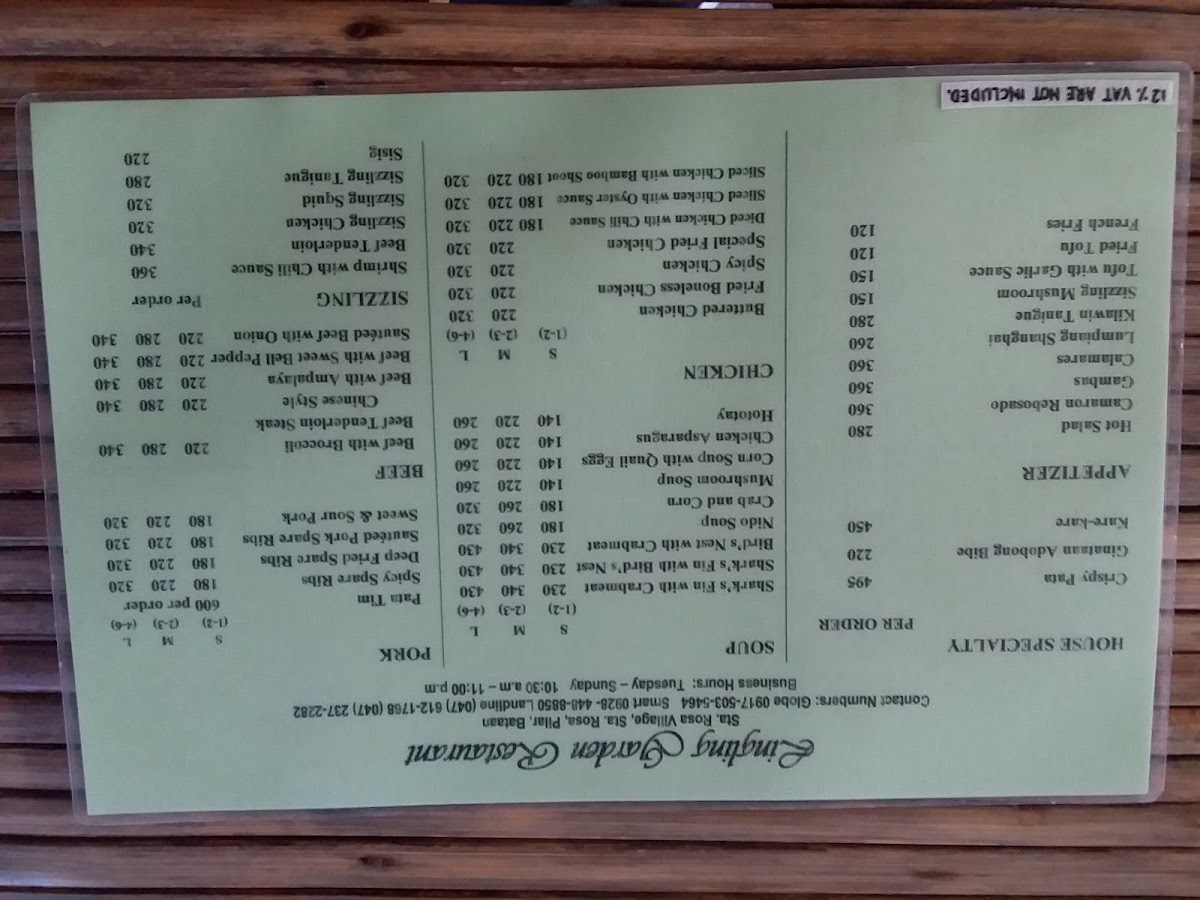 Menu Lingling Garden Restaurant-2