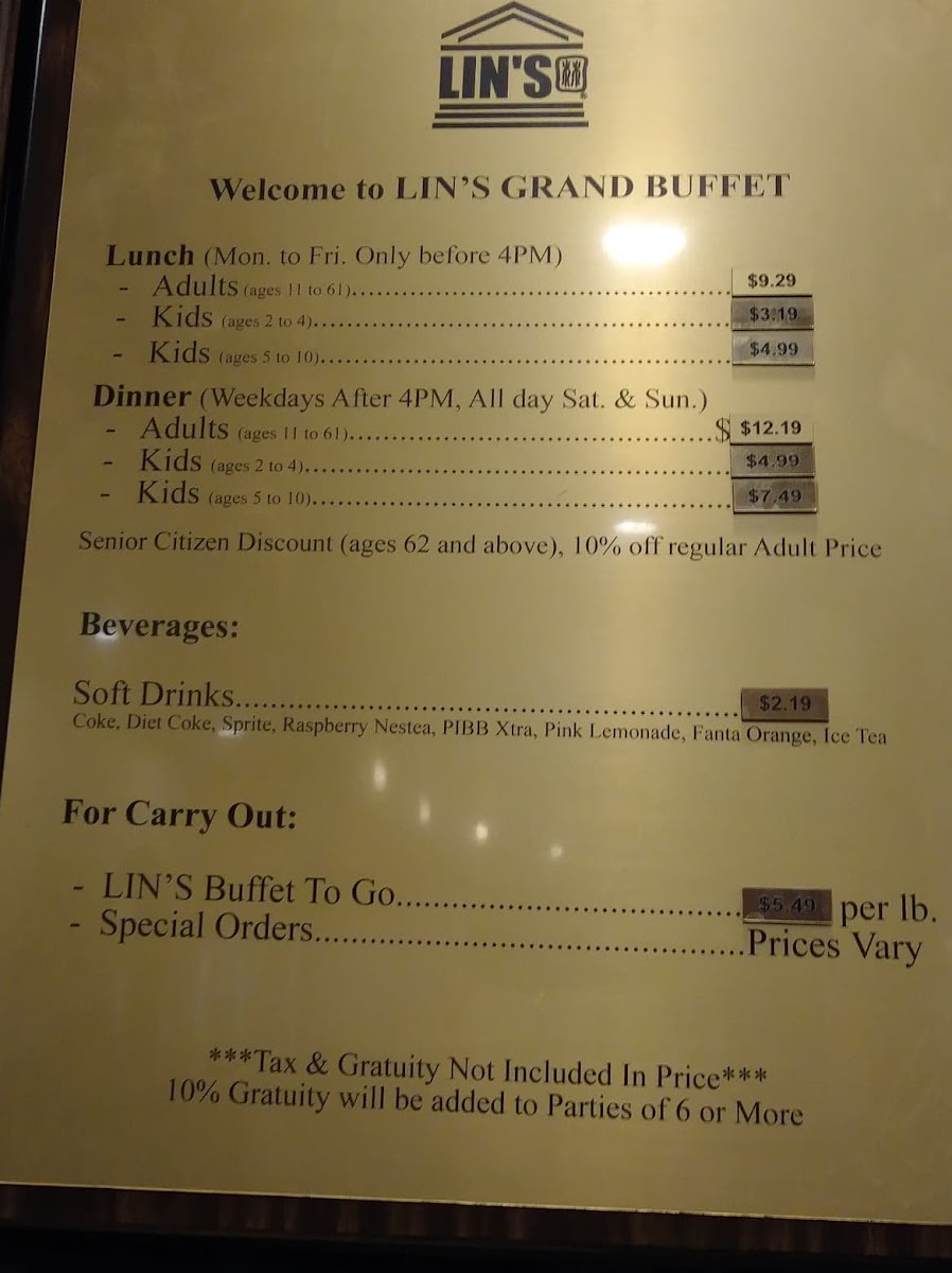 Menu Lin's Grand Buffet-7