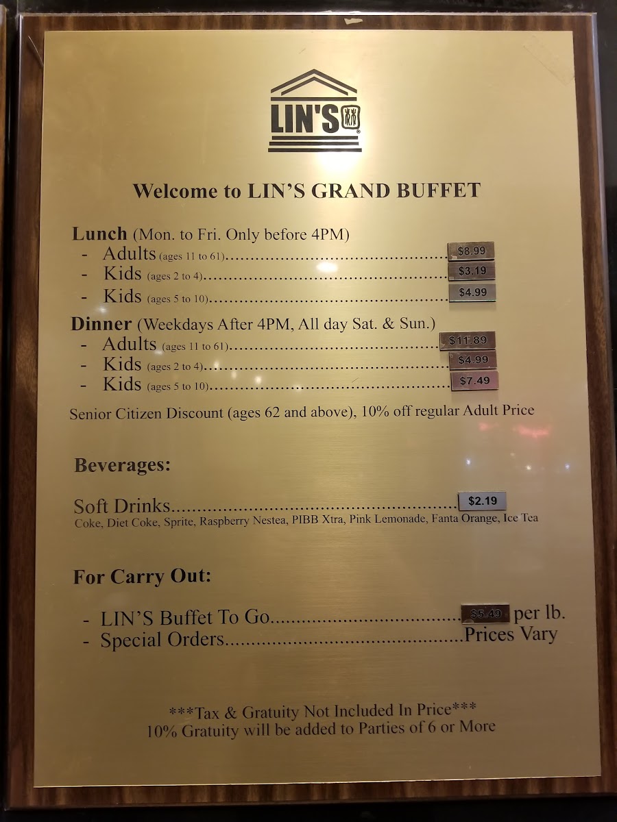 Menu Lin's Grand Buffet-8