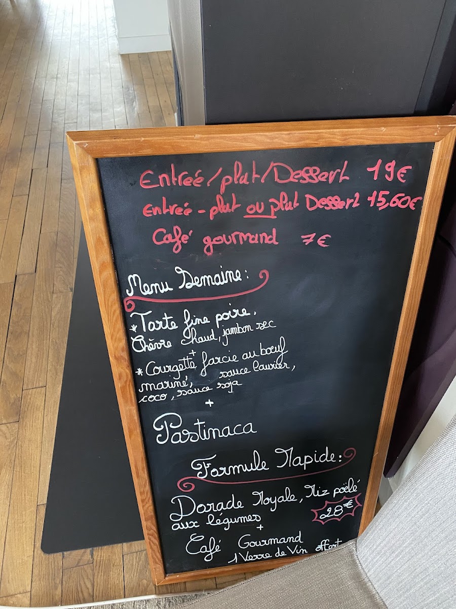 Menu L'instant Présent-1