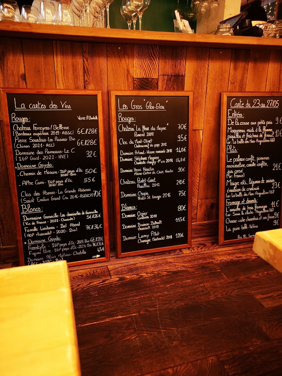 Menu L'instant-1