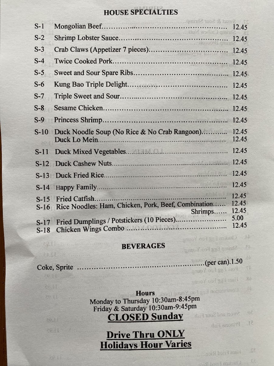 Menu Linwood Chinese Express-1