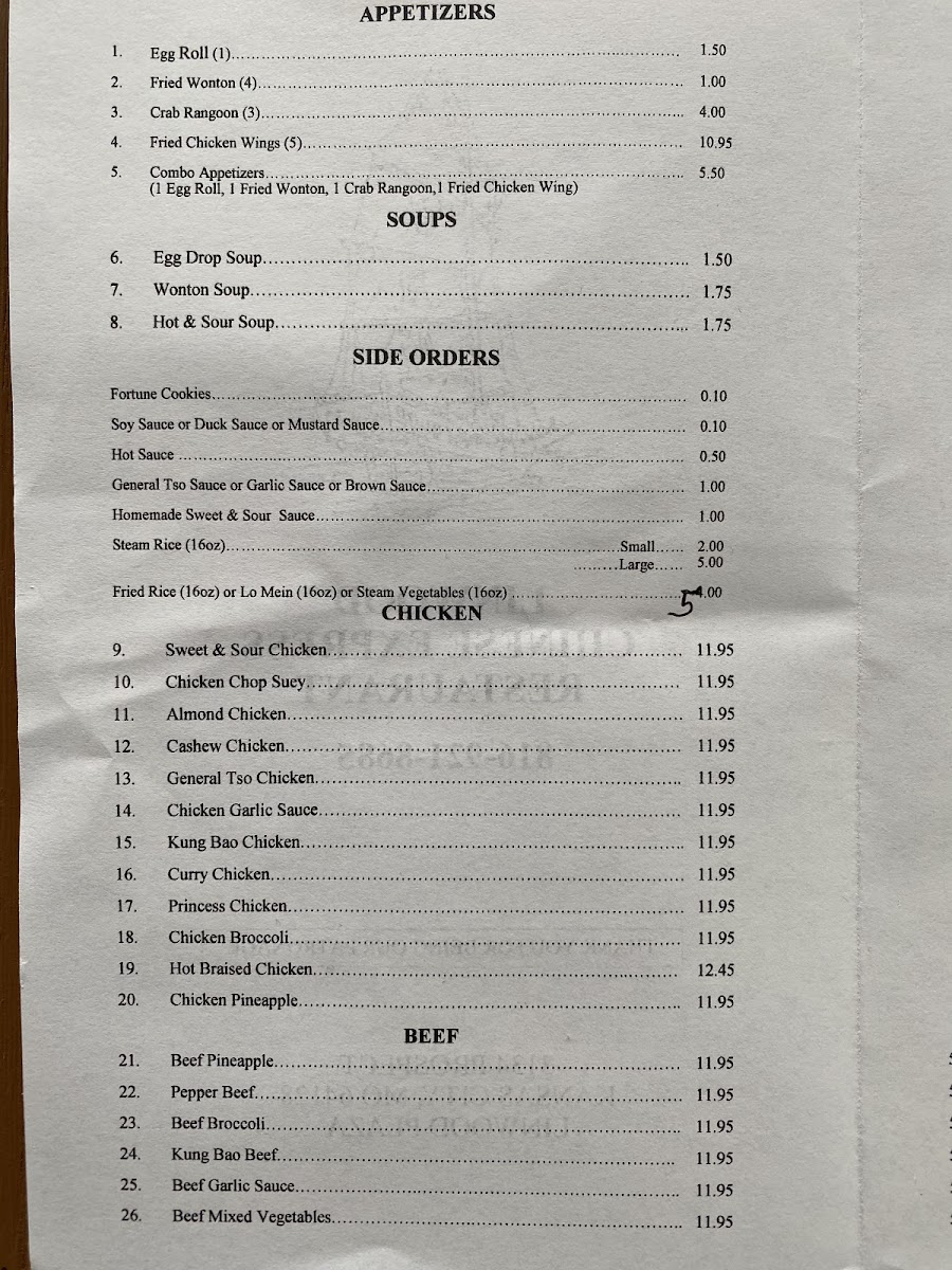 Menu Linwood Chinese Express-2