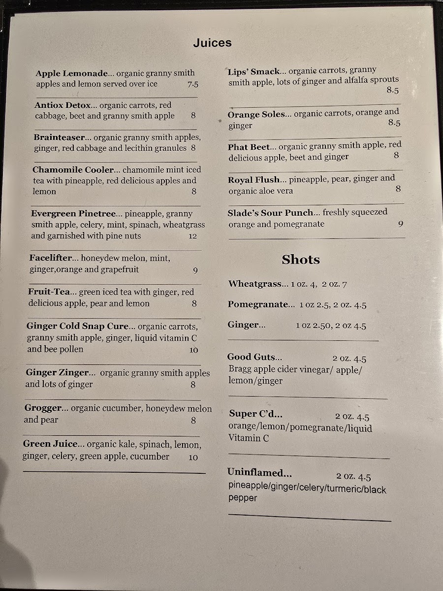 Menu Liquid Earth-1
