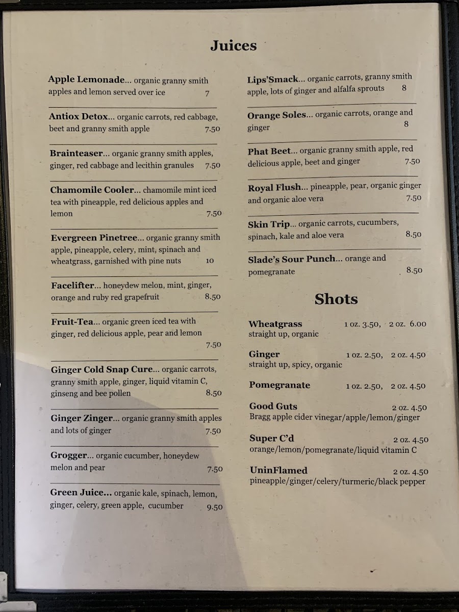 Menu Liquid Earth-8