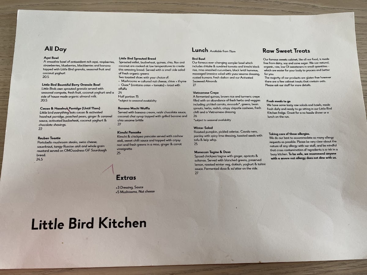 Menu Little Bird Kitchen-1