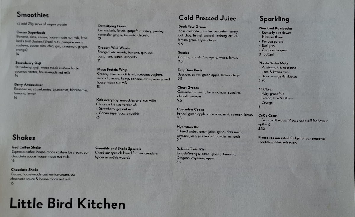 Menu Little Bird Kitchen-5