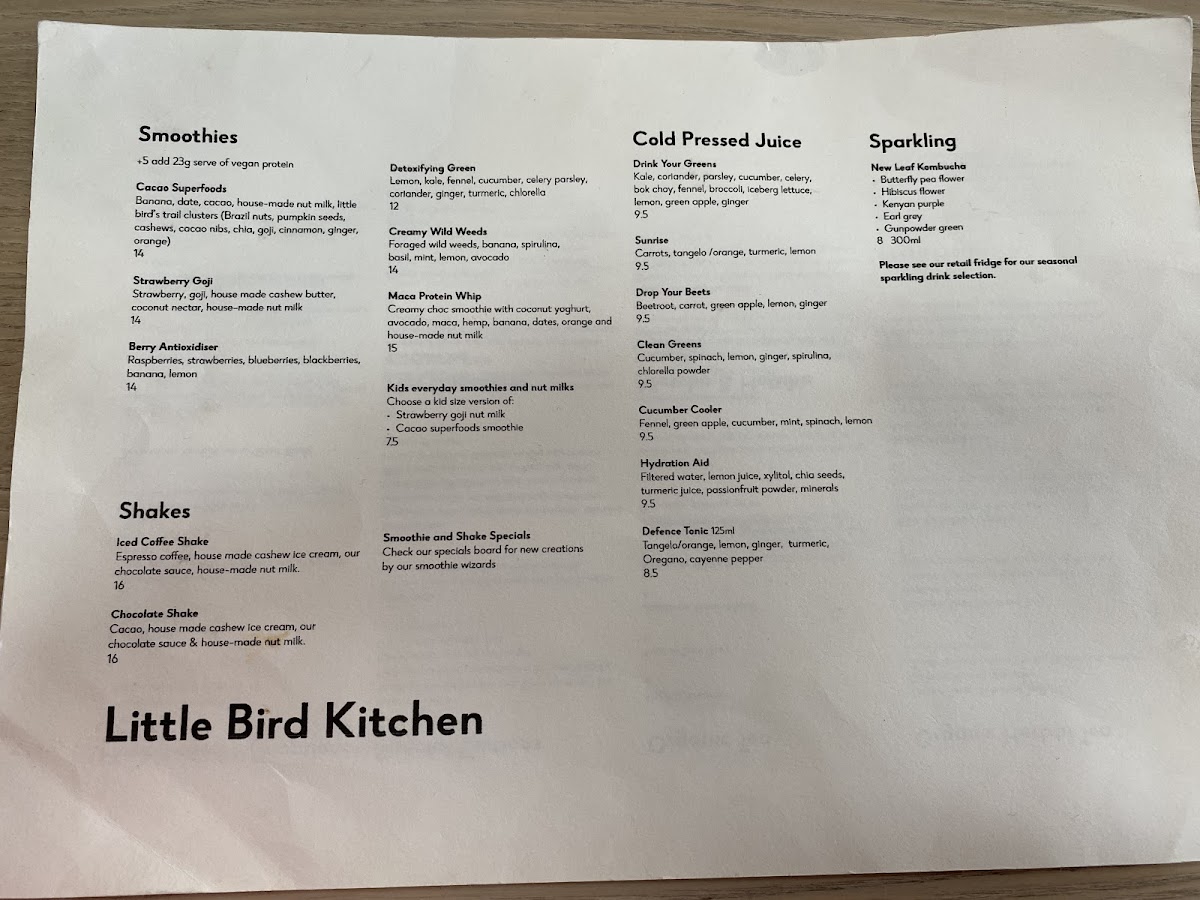 Menu Little Bird Kitchen-8