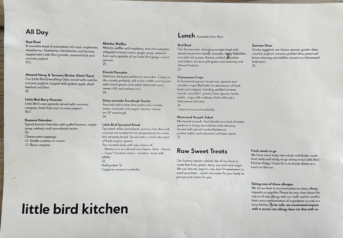 Menu Little Bird Kitchen-9