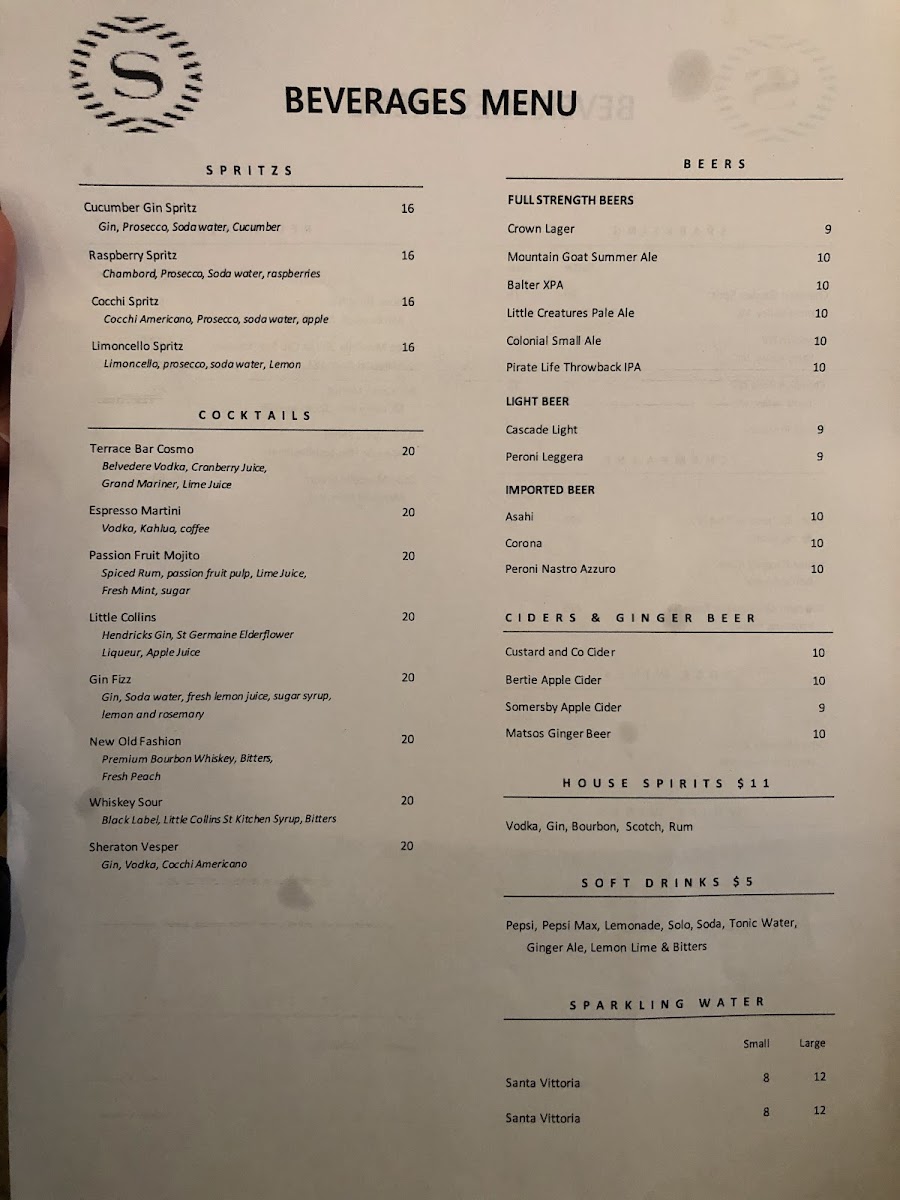 Menu Little Collins St Kitchen Restaurant & Bar-1