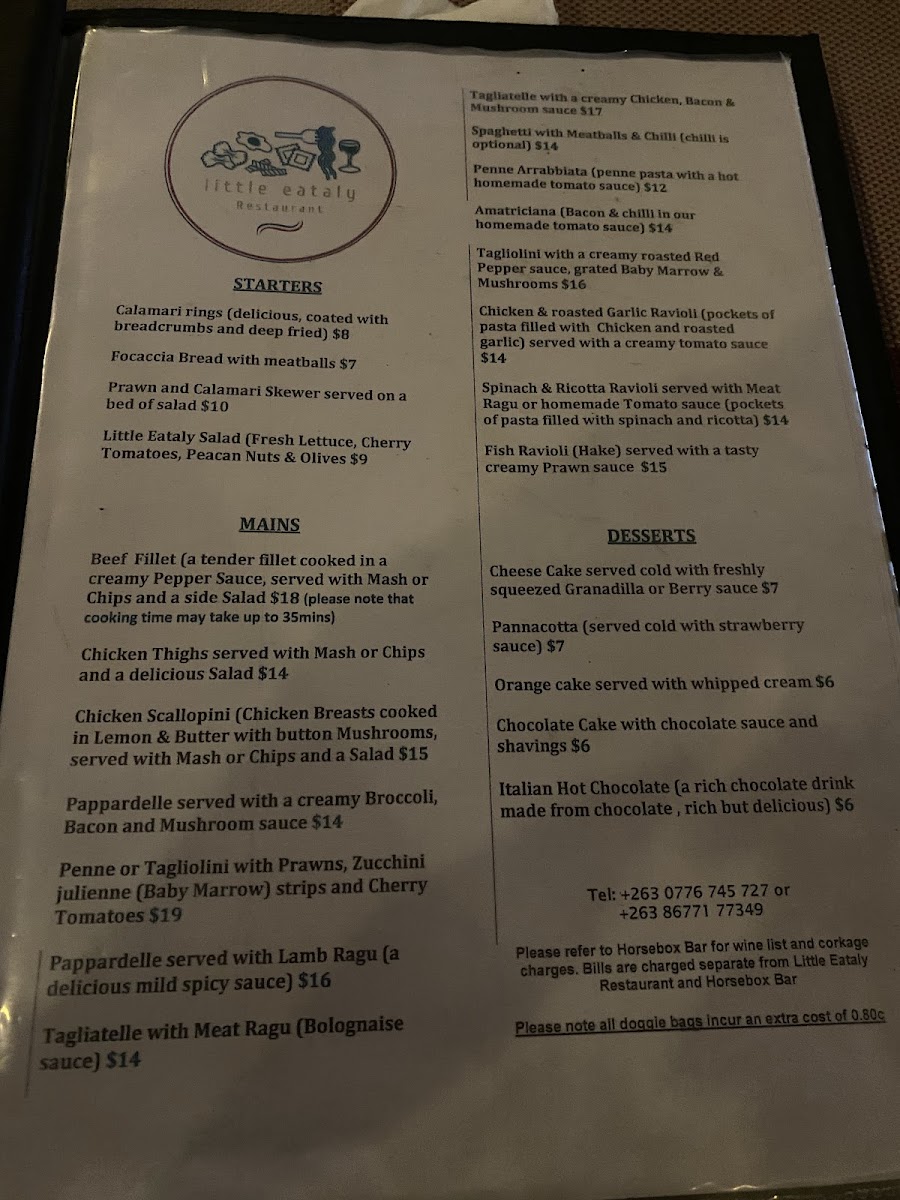 Menu Little Eataly Restaurant-1