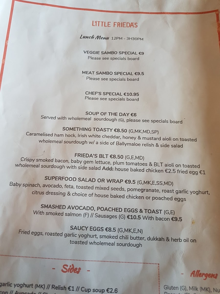 Menu Little Frieda’S-1