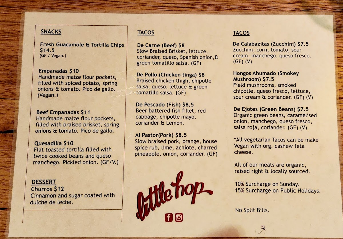 Menu Little Hop-5