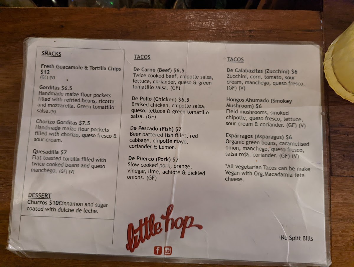 Menu Little Hop-7