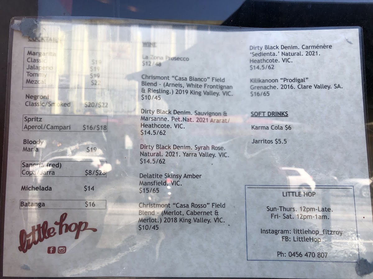 Menu Little Hop-8