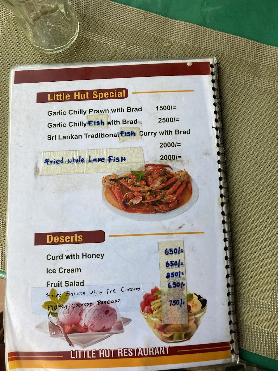 Menu Little Hut Sigiriya-10