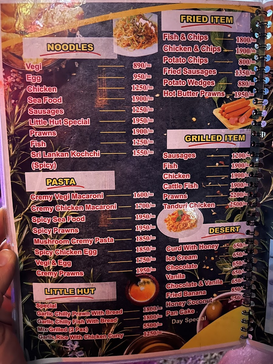 Menu Little Hut Sigiriya-4