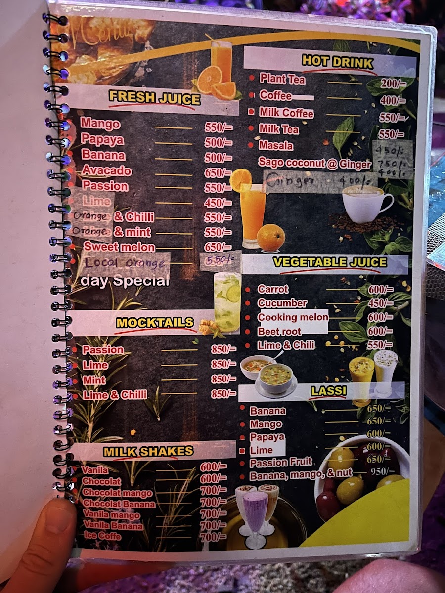 Menu Little Hut Sigiriya-5