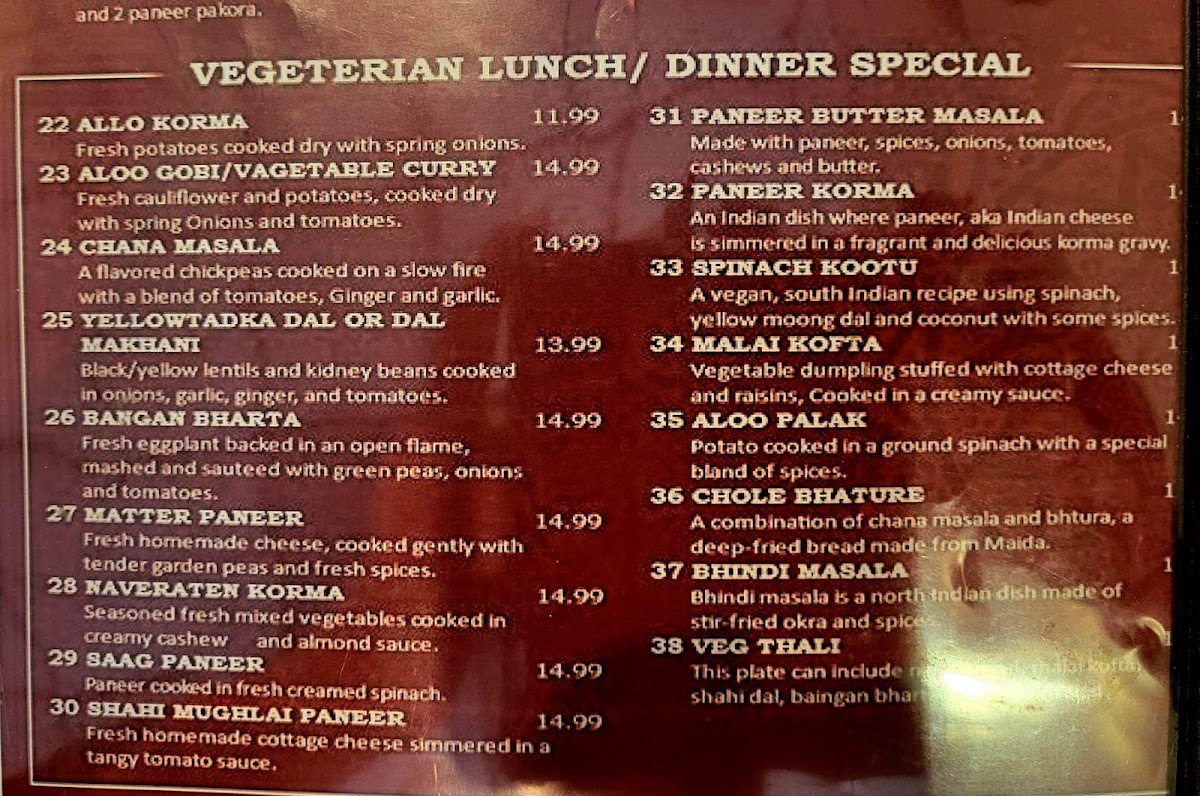 Menu Little India Restaurant-1