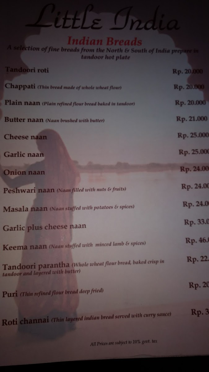 Menu Little India-1
