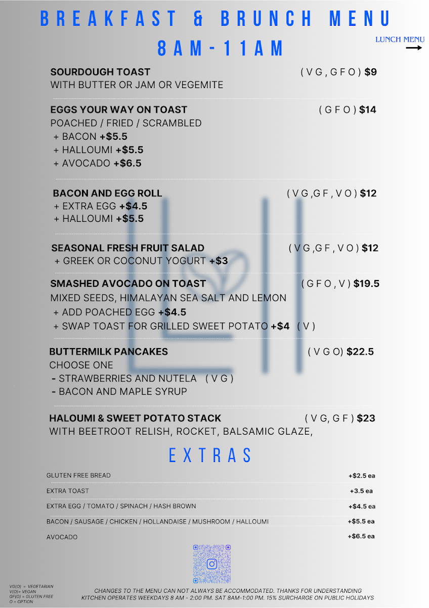 Menu Little Institute Cafe - Breakfast & Lunch-2
