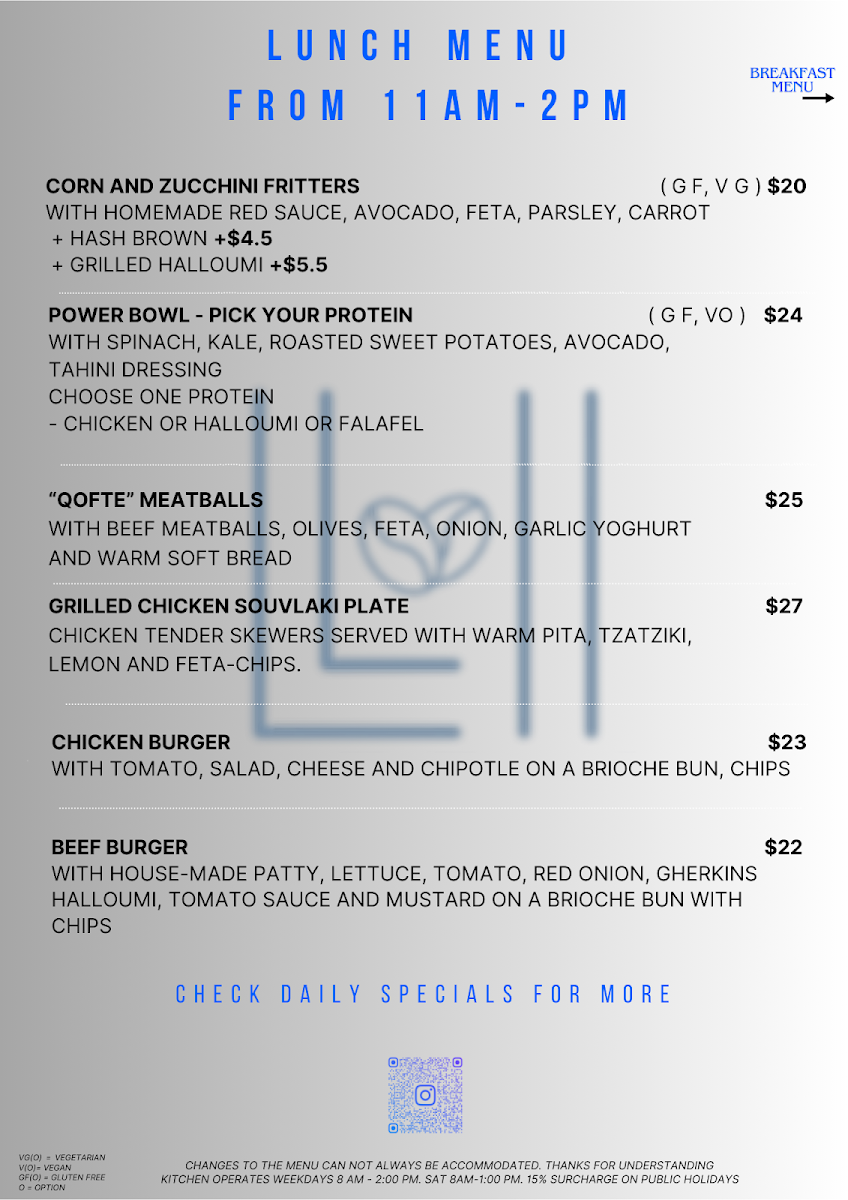 Menu Little Institute Cafe - Breakfast & Lunch-3