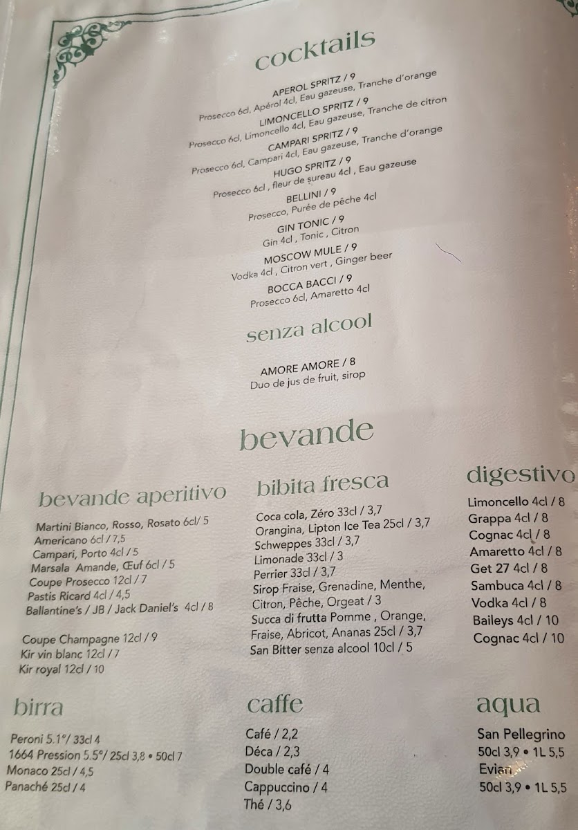 Menu Little Italy Lyon 2-10