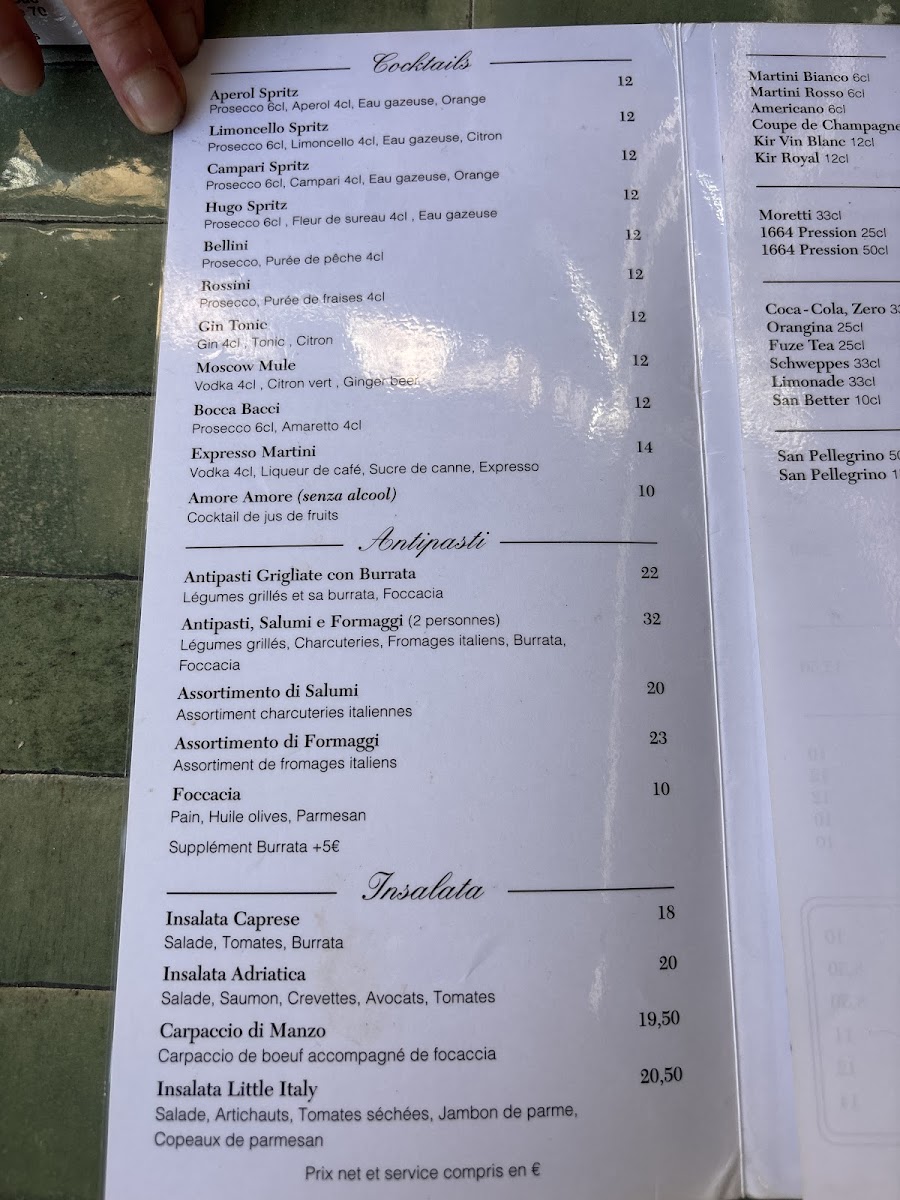 Menu Little Italy Lyon 2-2