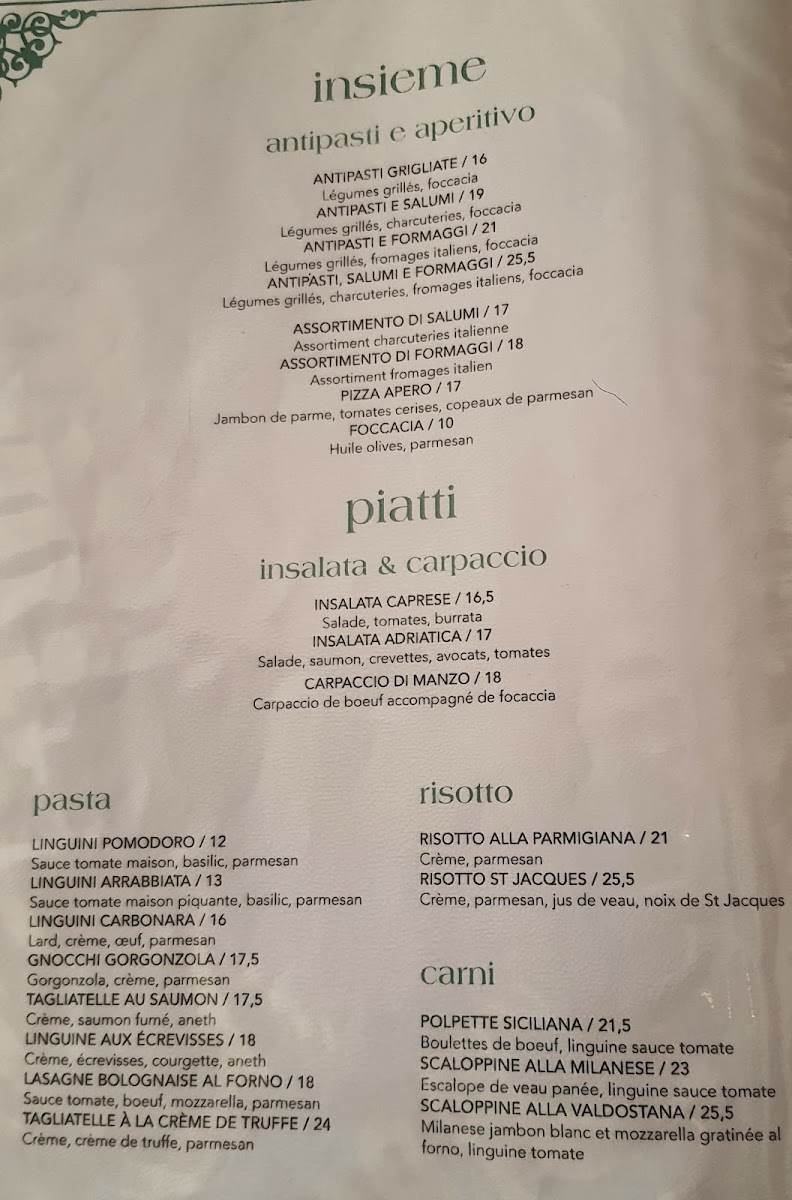 Menu Little Italy Lyon 2-5