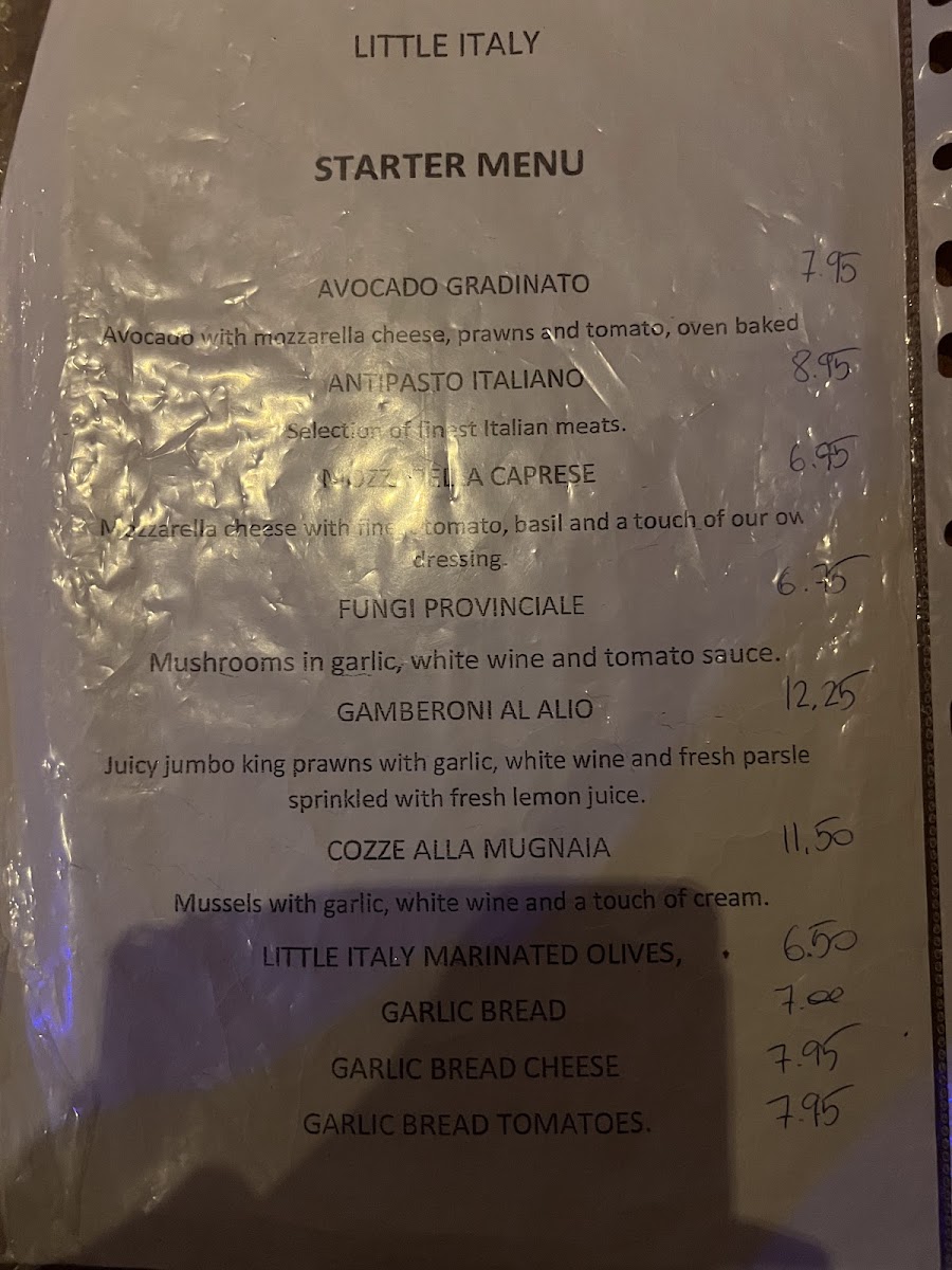 Menu Little Italy Restaurant-2