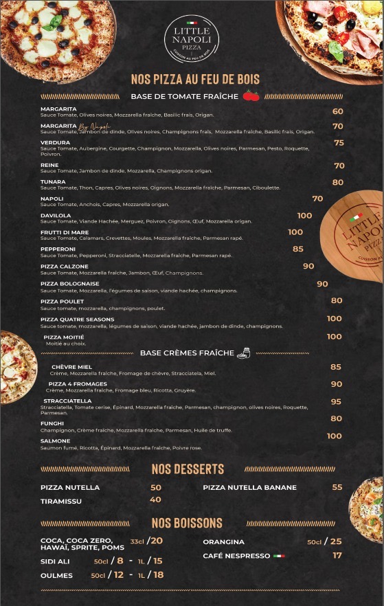 Menu Little Napoli Marrakech-1