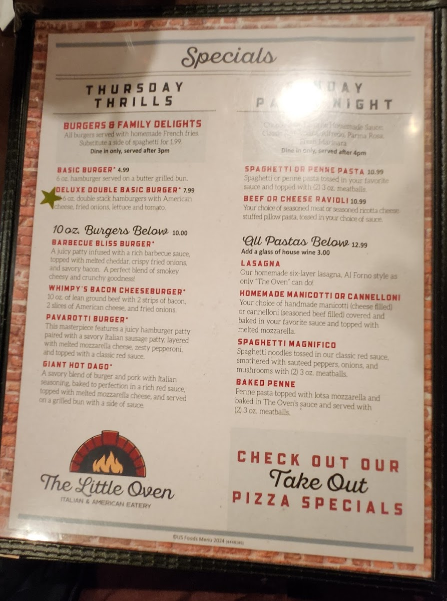 Menu Little Oven-1