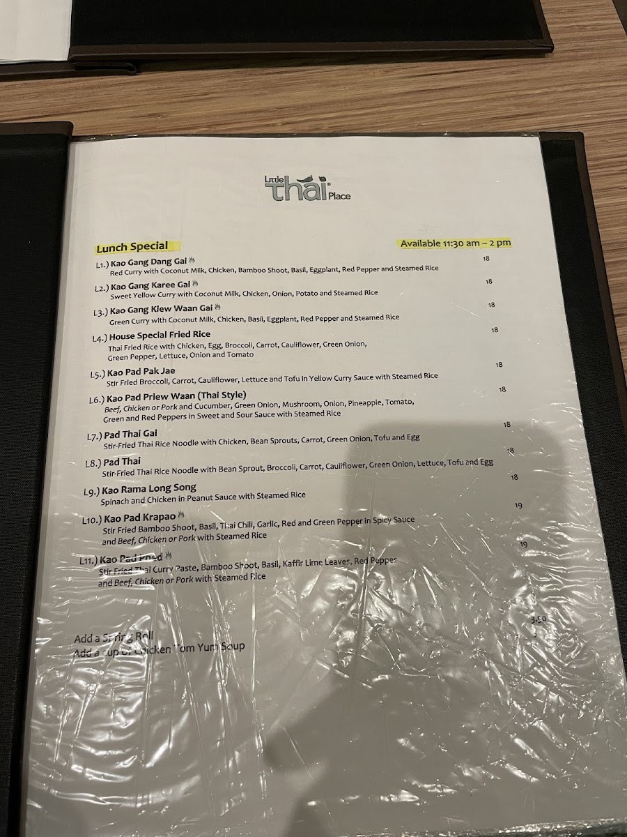 Menu Little Thai Place-5