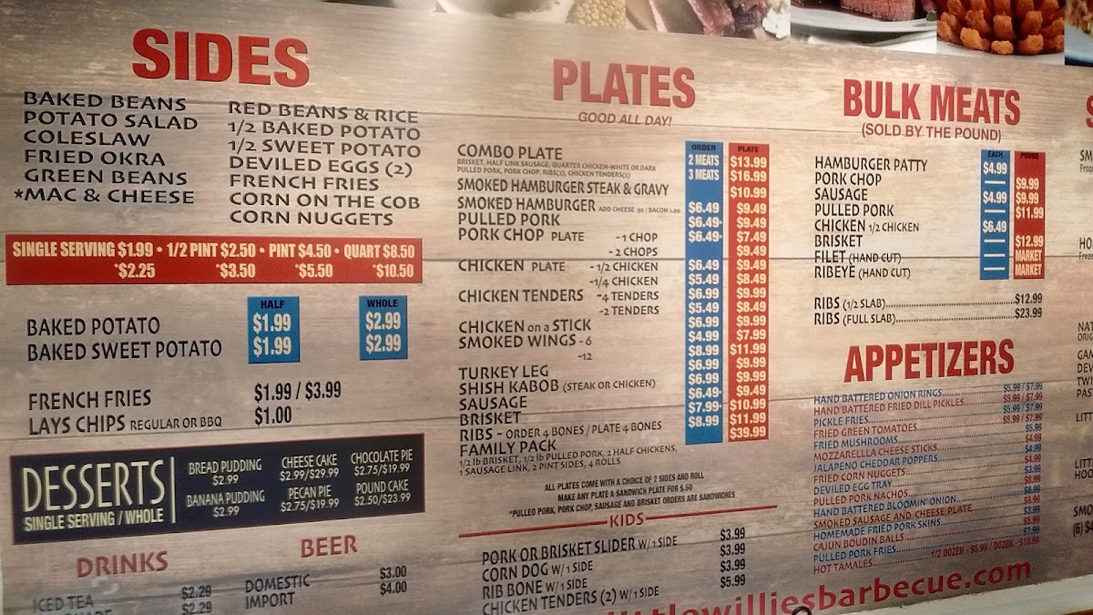 Menu Little Willie's Bbq Pearl-6