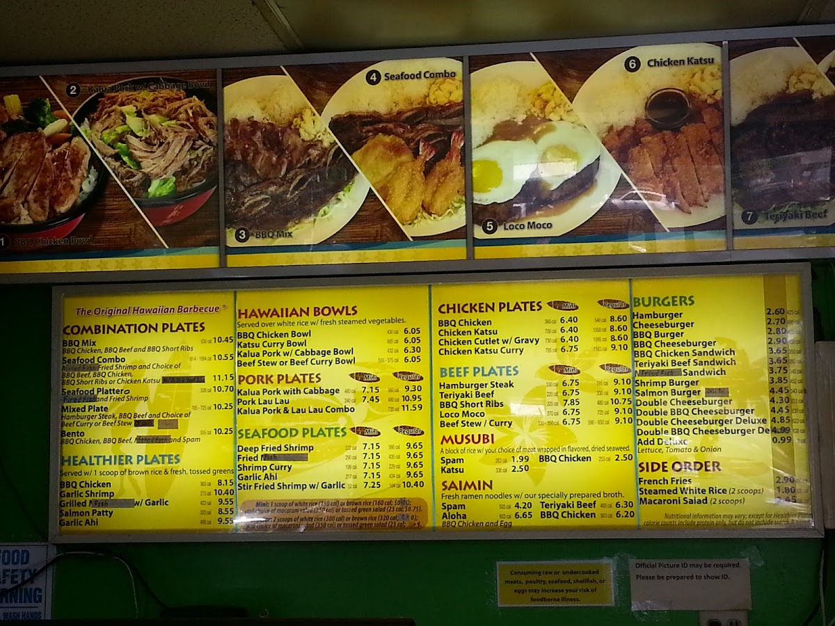 Menu L&l Hawaiian Barbecue-2