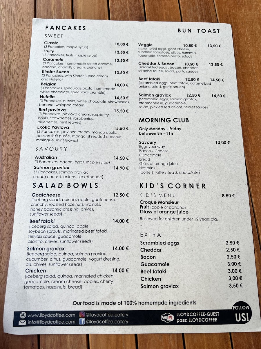 Menu Lloyd Coffee Eatery Louise-1