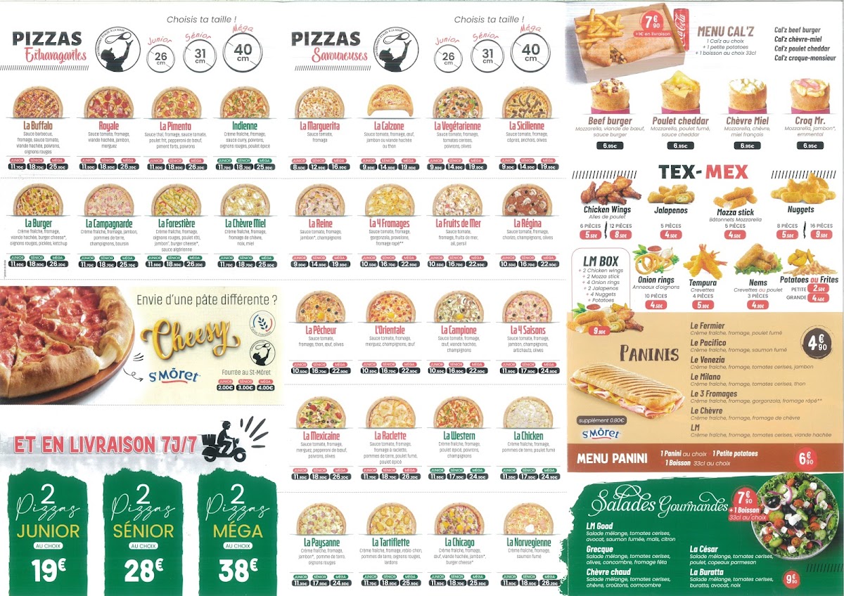 Menu Lm Pizza 1 Pizza Achetée = 1 Pizza Offerte-2