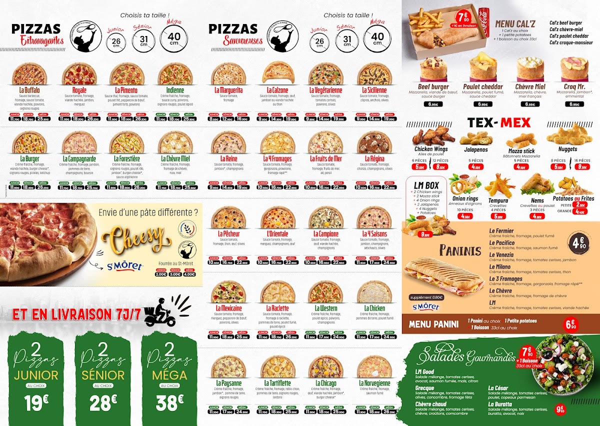 Menu Lm Pizza 1 Pizza Achetée = 1 Pizza Offerte-8