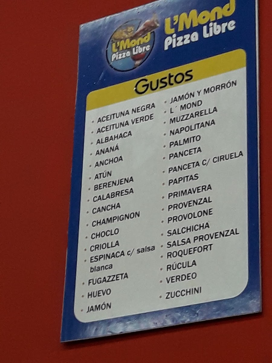 Menu L´mond Pizza Libre-5