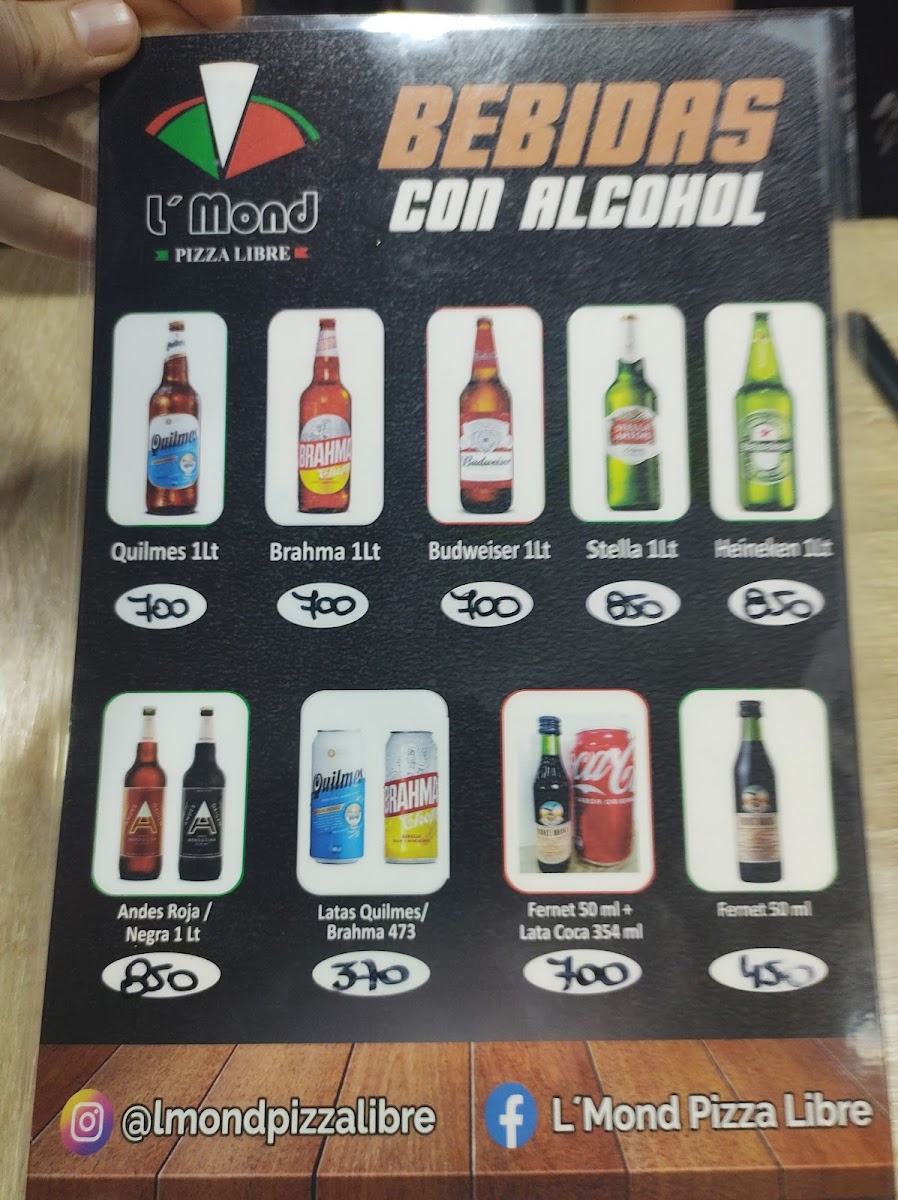Menu L´mond Pizza Libre-7