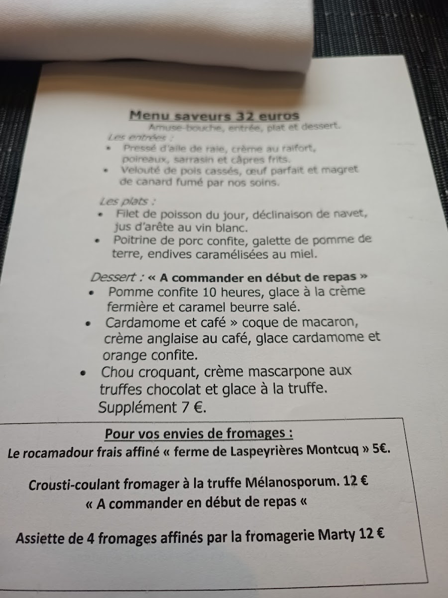 Menu L'ô À La Bouche Cahors-1