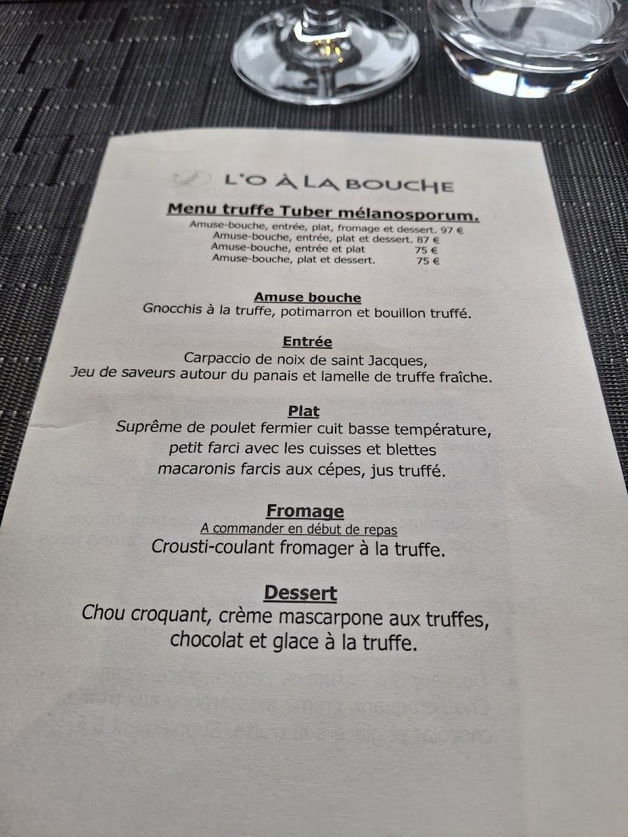 Menu L'ô À La Bouche Cahors-2