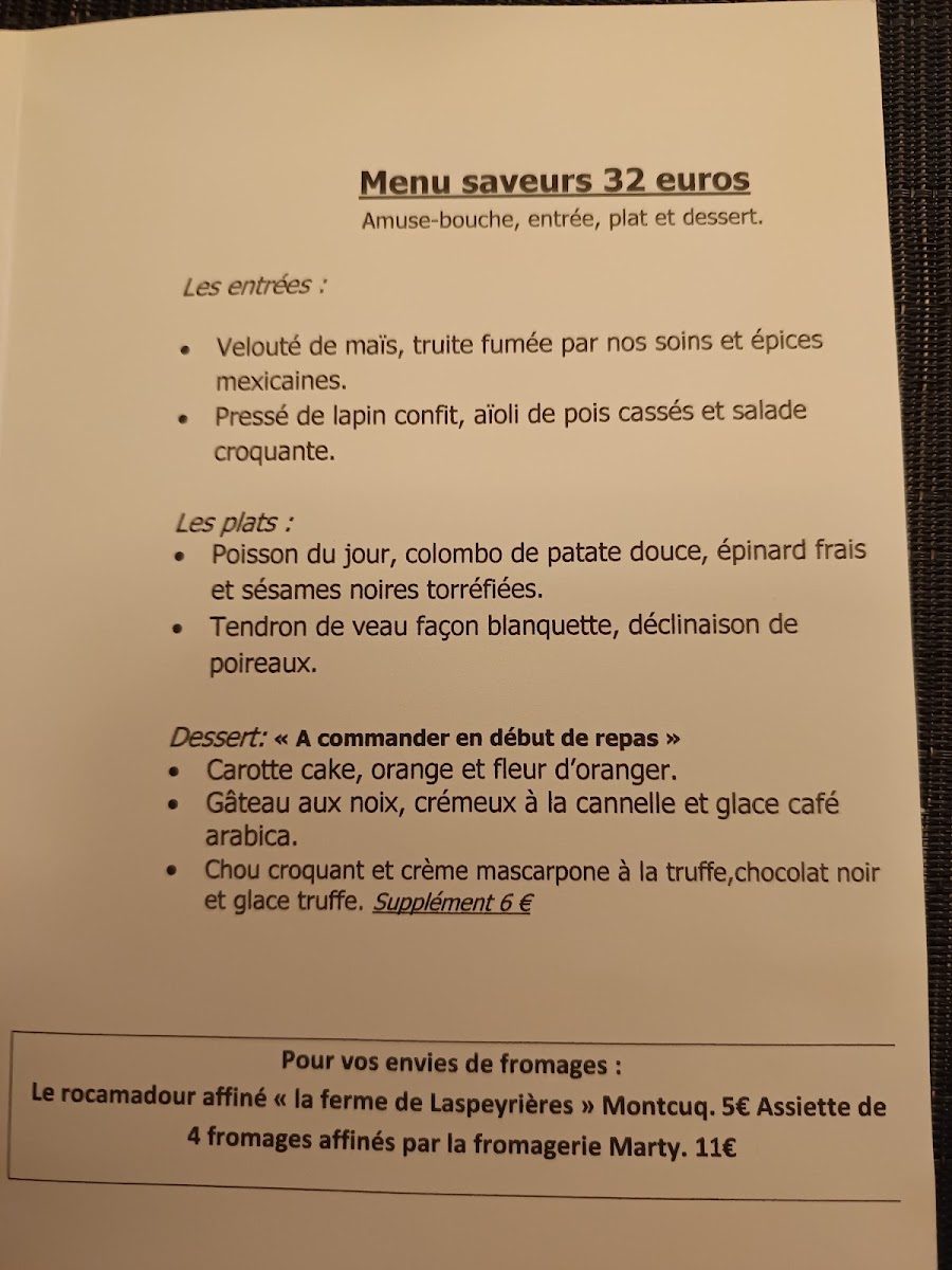 Menu L'ô À La Bouche Cahors-3