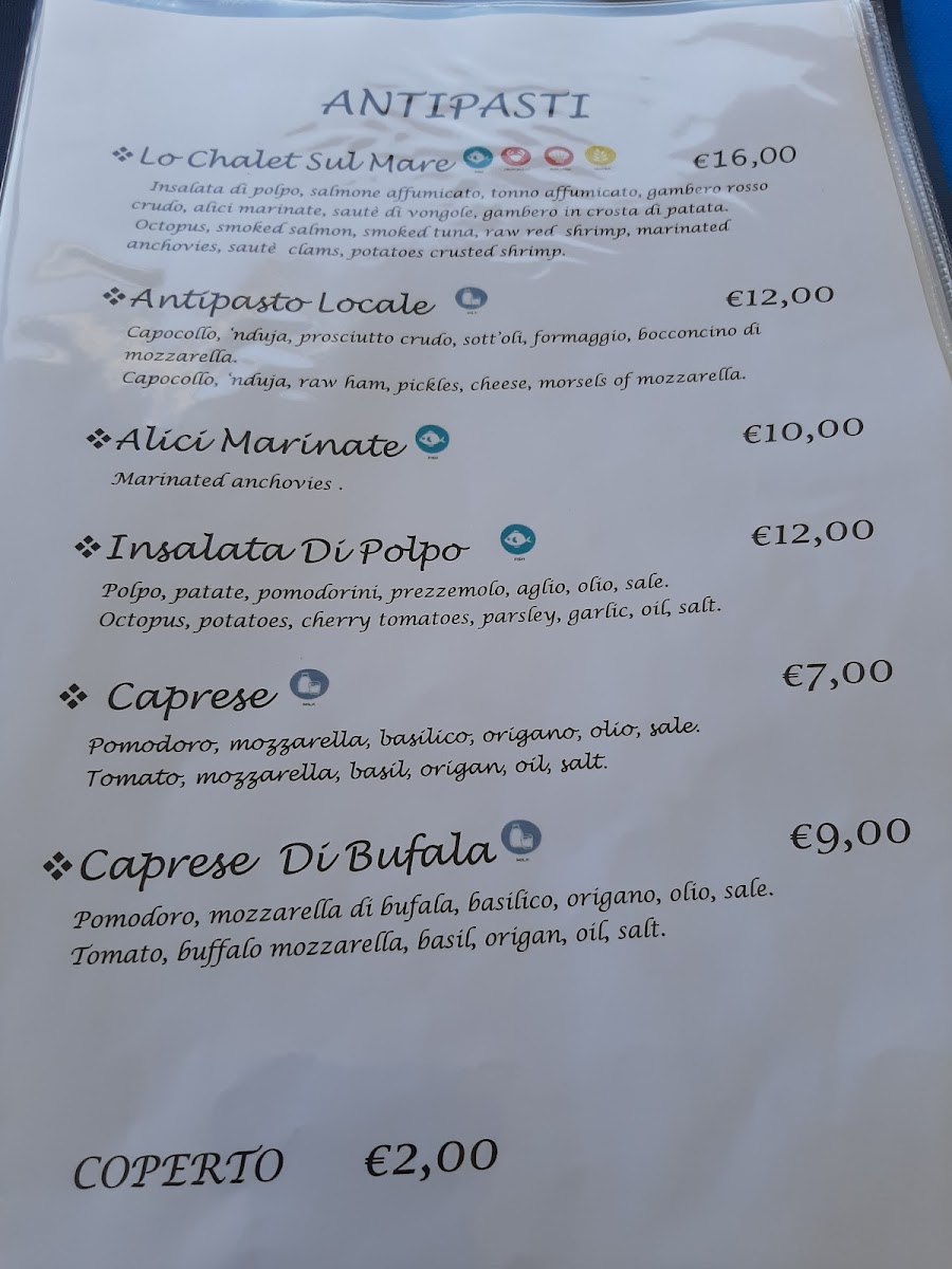 Menu Lo Chalet Sul Mare-1