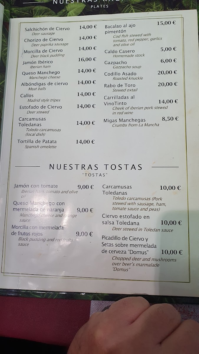 Menu Lo Nuestro Taperia & Restaurante-5