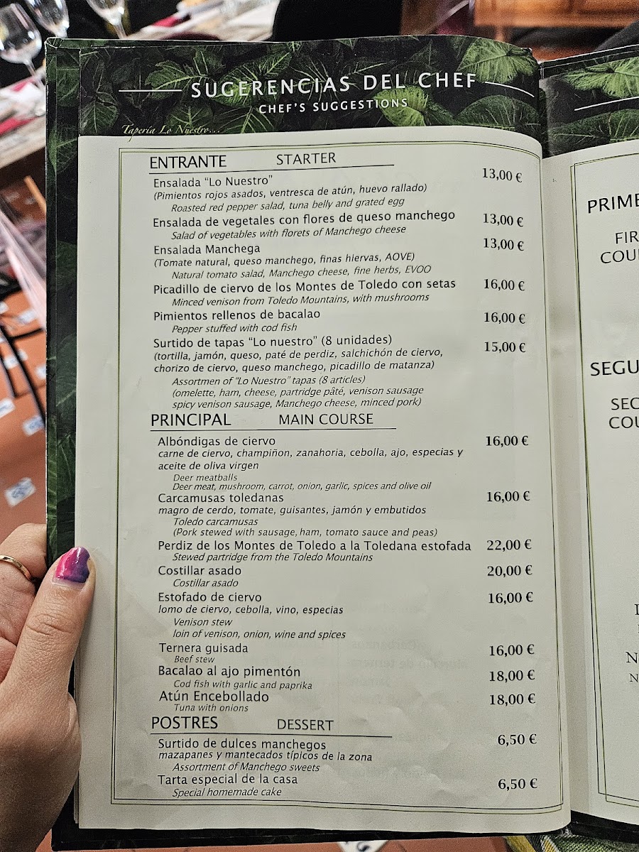 Menu Lo Nuestro Taperia & Restaurante-7