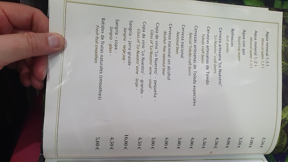Menu Lo Nuestro Taperia & Restaurante-8
